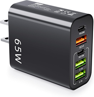 Chargeur USB C Charge Rapide 65W Type C PD QC3.0 Adaptateur Multiprise pour Téléphone Portable