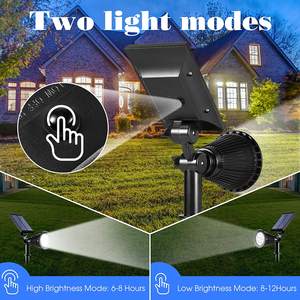 Lampu Sorot Tenaga Surya Luar Ruangan 2-in-1 Berwarna Dapat Disesuaikan 7 LED Tahan Air Lampu Keamanan Lampu Sorot Tenaga Surya untuk Halaman Tangga Jalan Taman - Product Image 5