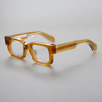 Montures de lunettes épaisses rectangulaires pour hommes, nouveau design, montures de lunettes en acétate faites à la main, montures de lunettes rétro personnalisées pour hommes