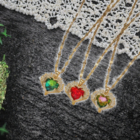Collier de luxe coloré bohème avec pendentif cœur océan en strass et perles d'imitation, chaîne à maillons, bijoux de fête pour femme, style coréen