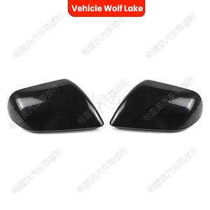 ฝาครอบกระจกมองหลังรถยนต์ Wolf Lake สีดำ ABS แบบนูน สำหรับ Ford Mustang 2015-2020 ด้านขวาและด้านซ้าย - Product Image 4