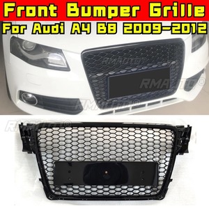 ชุดแต่งกันชนหน้า สำหรับ Audi A4 B8 ปี 2009-2012  กระจังหน้าแบบ Racing  พร้อมแถบตกแต่ง  อะไหล่ภายนอก - Product Image 1