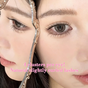 Nueva <span class=keywords><strong>Serie</strong></span> 6, Pestañas Inferiores Autoadhesivas Negras <span class=keywords><strong>de</strong></span> 6 Filas, Sin Necesidad <span class=keywords><strong>de</strong></span> Pegamento, Estilo Natural Largo <span class=keywords><strong>de</strong></span> 6-8 mm, Marca Privada del Proveedor, Pestañas Pre-encoladas - Product Image 2