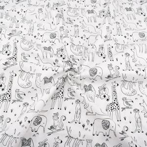 100% Polyester dệt chải tùy chỉnh trở lại màu trắng động vật in trẻ em bé hometextile Chất liệu vải cho tấm ga trải giường - Product Image 4