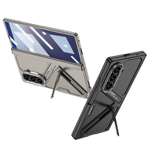 Protector de Pantalla de Vidrio Templado Transparente de Alta Calidad para <span class=keywords><strong>Samsung</strong></span> Z Fold 7 6 5, Funda con Soporte Oculto Antigolpes - Product Image 3