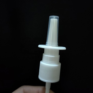 Botella pulverizadora de niebla fina nasal vacía de 20 ml, de plástico HDPE blanco 18/410, reutilizable, con tapas blancas - Product Image 3