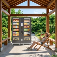 Máquina Expendedora Combinada de Aperitivos y Bebidas LERKE, Máquina Expendedora Eléctrica para Consumidores de Bebidas con Pantalla de 10.1 Pulgadas, Snackautomaten