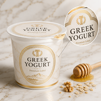 Etiquetas Adhesivas para Yogur de Superficie Húmeda para Almacenamiento en Frío, Resistentes al Agua, Adhesión a Baja Temperatura, Pegatinas Personalizadas, Precio de Fábrica, 1 Unidad MOQ