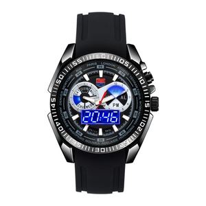 TVG 468IP Mode Homme Montre <span class=keywords><strong>À</strong></span> Quartz Offre Spéciale Bande <span class=keywords><strong>De</strong></span> Silicone Double Affichage Semaine Affichage LED <span class=keywords><strong>Fond</strong></span> Voyage Montre Ensemble - Product Image 5