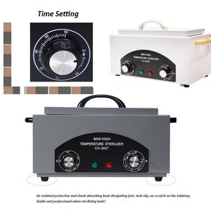 خزانة تعقيم الأظافر بدرجة حرارة عالية ، صندوق أدوات تجميل مع مصدر إضاءة ليد ، معقم CH360T مع ضبط الوقت - Product Image 6