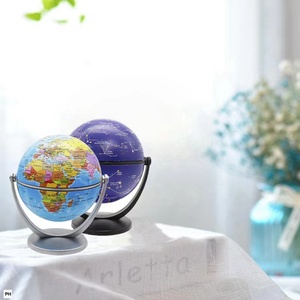 Globe de bureau de haute qualité multicolore de 10 <span class=keywords><strong>cm</strong></span> de style européen en PVC + métal avec structure métallique pour la décoration de bureau et de maison par Holly - Product Image 5