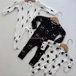 Pijama <span class=keywords><strong>de</strong></span> Bambú y Algodón con Estampado Personalizado, Suave y Transpirable, con Cierre <span class=keywords><strong>de</strong></span> Cremallera, para Bebé, con Cubrepiés - Product Image 5