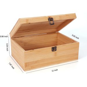 <b>Bamboo</b> Storage Box Square 10.5cm High Handmade Gift Craft Packaging <b>Container</b> - Product Image 3