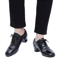 Chaussures de danse latine pour hommes en tissu extensible, bout fermé, talon bas, pour la pratique et la performance, modèle Baifa Dance 483