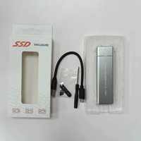10Gbps M.2 PCIe NVMe SSD Enclosure USB3.1 Tipe C Portabel Eksternal NVMe Hard Drive Enclosure Aluminium Pendingin Kotak SSD