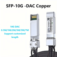 Cable DAC SFP+ 10G de Cobre Pasivo de Conexión Directa, Cable Twinax de Cobre de 0.5M 1M 2M 3M 5M 7M 100% Compatible con Dispositivos de Diversas Marcas
