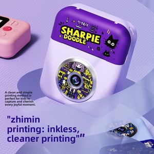Phomemo Kids <b>Printing</b> <b>Camera</b> Purple Sharpie Doodle Design 2.4 Inch Screen One Click Print Photo Video Recorder - Product Image 4