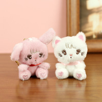 Porte-clés pendentif en peluche coréenne, petite poupée, vente en gros, accessoires mignons pour animaux, jouet à suspendre au sac à dos, cadeau