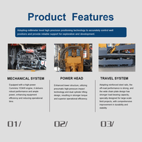JUTOP Chine Nouvelle Machine de Forage de Puits d'Eau sur Chenilles Rotative Pneumatique à Moteur Diesel, Profondeur Max. 800m