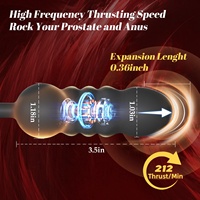 Masseur de prostate vibrant avec anneau pénien vibrant, stimulateur de fessiers, vibrateur anal masculin, plug anal portable pour hommes