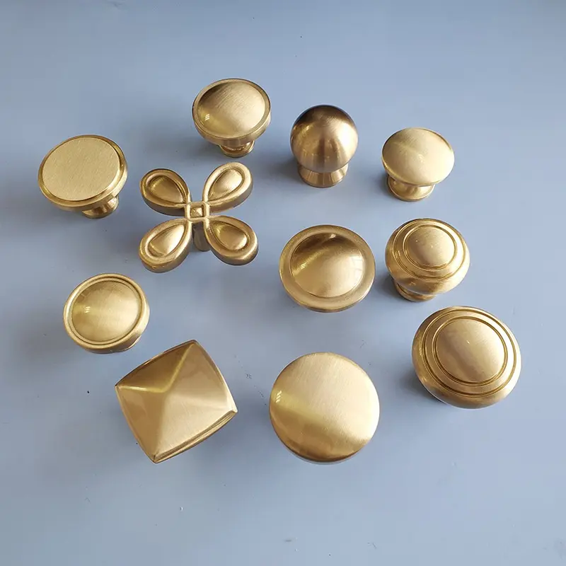 Brass-Chiến Xử Lý Đồ Nội Thất Phần Cứng Xử Lý Brass Vàng Rắn CỬA BẾP Tủ Brass Knob