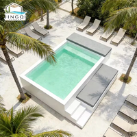 Piscine hors sol personnalisée en fibre de verre pour la récréation aquatique, les résidences, les centres de loisirs pour enfants, les hôtels et la restauration, durable