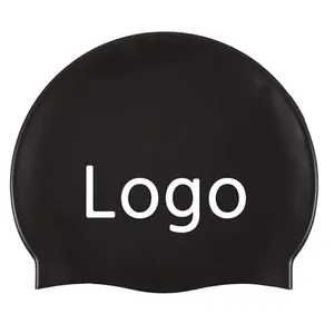 High Quality Custom Logo Durable Silicone Latex Water Swimming Hat Waterproof Swimming Cap