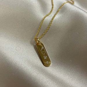 Collana Gemnel Bestseller con <span class=keywords><strong>Nome</strong></span> Personalizzato, Collana Hip-hop da Uomo con Zirconi, Ciondolo a Barra Placcato Oro in Argento 925 - Product Image 4