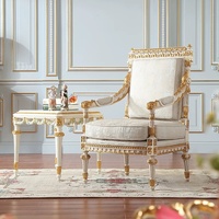 Vente directe d'usine, canapé en tissu de style rétro français, luxe léger, sculpté à la main, peint à l'or, meubles de salon, possibilité de personnalisation