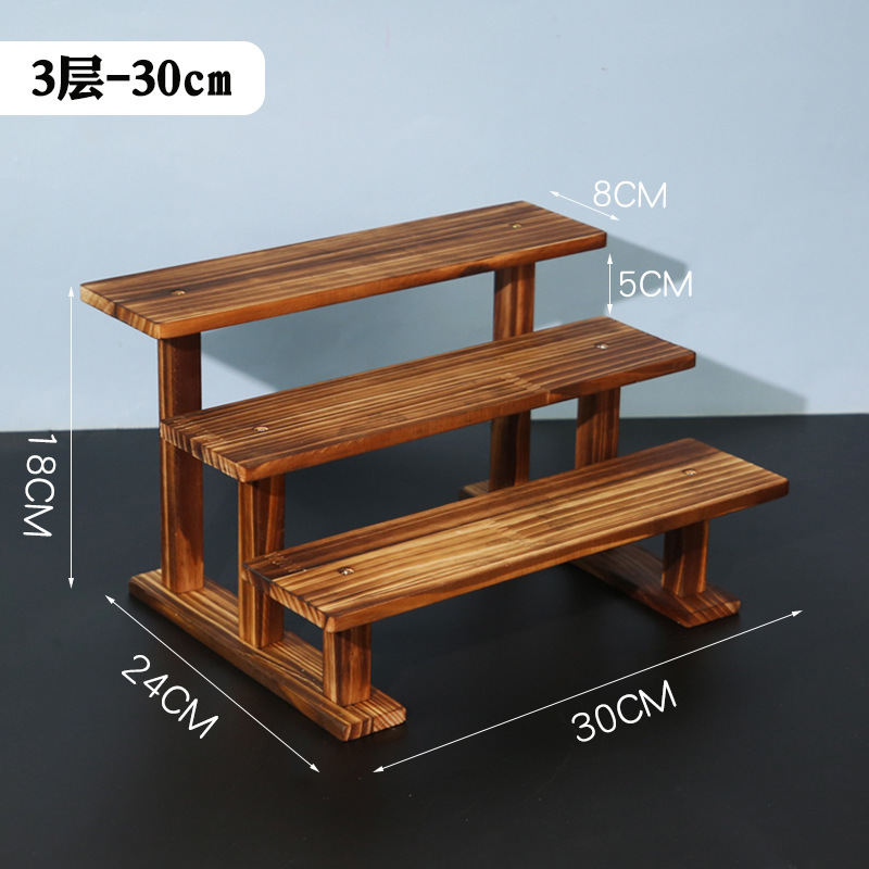 Carbonized three-layer [Solid wood frame] 30CM