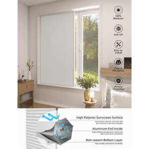 ZSTARR - Persianas Celulares Retráctiles de Tela de Panal Plegable con Marco Elegante en Negro, Protección Contra Mosquitos para Ventanas del Hogar - Product Image 3