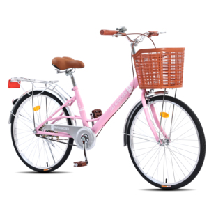 Meilleur vélo de ville pour femmes de 20 24 26 pouces, fourche en acier à engrenages simples de conception hollandaise vintage, vélos pour femmes - Product Image 6