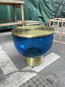 Mesa de centro de fibra de vidrio de lujo, moderna, portátil, duradera y ecológica, ideal para sala de estar, comedor o exteriores, la más vendida. - Product Image 5