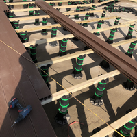 Socle en plastique PP réglable moderne pour terrasse extérieure - Revêtement de sol surélevé durable et résistant à l'eau