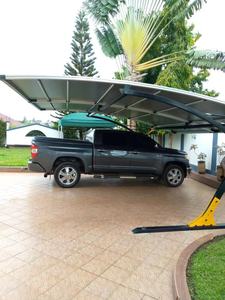 <span class=keywords><strong>Kit</strong></span> d'abri de parking <span class=keywords><strong>en</strong></span> aluminium robuste-Auvent trempé 6061-T6 revêtu de PVDF tous temps pour la protection du garage et de l'allée - Product Image 3