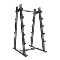 Support de Rangement Commercial Robuste pour Barres d'Haltères – Rangement Multi-Barres en Acier pour Équipement de Musculation en Salle de Sport