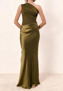 เดรสลำลองแฟชั่นผู้หญิงสีพื้นแบบคอเฉียง แขนกุด เปิดหลัง ทรงเข้ารูป - Product Image 5