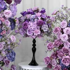 Arrangement floral de roses artificielles en soie faites à la main, réaliste, écologique, imperméable, léger, pour décor de mariage - Product Image 2