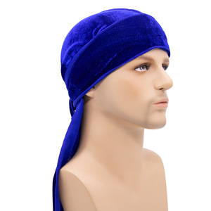 <span class=keywords><strong>Durag</strong></span> en satin rayé doré à longue queue, style chapeau de pirate, best-seller - Product Image 4