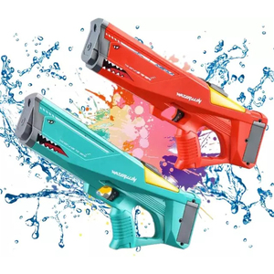 Haute presse grande batterie au Lithium de grande taille automatique électrique 32ft longue portée en plastique requin pistolet à eau jouet pour adultes - Product Image 2