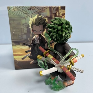 Figurines One Piece GK Model 15cm Q-version <span class=keywords><strong>Roronoa</strong></span> Zoro en gros, modèle de bureau mignon, petite <span class=keywords><strong>figurine</strong></span> Solon - Product Image 6