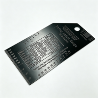 Plaque signalétique personnalisée en aluminium noir pour machines et transformateurs, fabricant d'étiquettes d'identification d'équipement avec code QR de qualité supérieure