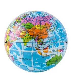 World Map Foam Earth Globe Stress Bouncy Ball Geography Kid Toy Gift