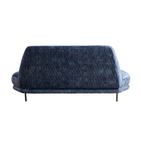 Canapé-lit miniature confortable pour la décoration de la maison, deux places, bleu, petit canapé sans accoudoirs pour la chambre à coucher