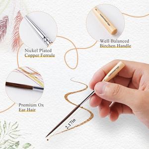 Cepillo delineador <span class=keywords><strong>de</strong></span> Punta larga <span class=keywords><strong>de</strong></span> pelo Natural portátil <span class=keywords><strong>de</strong></span> 3 tamaños, cepillo delineador <span class=keywords><strong>de</strong></span> guión, Ideal para <span class=keywords><strong>pintura</strong></span> <span class=keywords><strong>de</strong></span> detalles <span class=keywords><strong>de</strong></span> aceite acrílico <span class=keywords><strong>de</strong></span> acuarela - Product Image 5