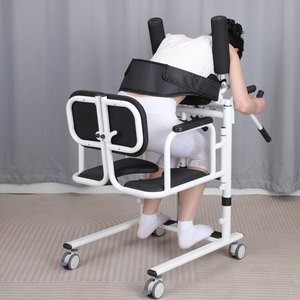 Chaise de transfert pour personnes handicapées, <span class=keywords><strong>fauteuil</strong></span> roulant de transfert pour personnes âgées et alitées, élévateur hydraulique en acier au carbone léger - Product Image 2
