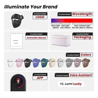 Lumière LED infrarouge de qualité médicale, portable, en silicone, 1064 nm, 850 nm, 665 nm, 460 nm, thérapie par lumière rouge pour les soins de santé du visage
