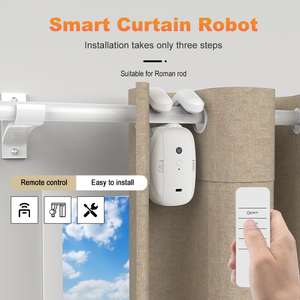 Robot abrecortinas inteligente 3 en 1, control remoto WiFi Tuya Alexa <span class=keywords><strong>Google</strong></span> Home, controlador de cortinas automático inalámbrico, ecológico para oficina - Product Image 1