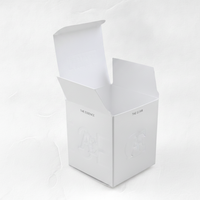 Boîte auto-fermante en carton ivoire FSC avec feuille d'argent pour emballage de masques, carton cosmétique pour soins de la peau