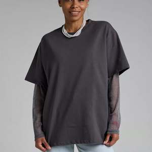 Camiseta de manga larga de doble capa personalizada para mujer, tela de punto holgada ecológica, estilo informal de verano - Product Image 1